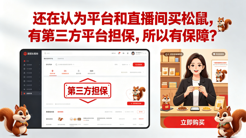 还在认为平台和直播间买松鼠,有第三方平台担保,所以有保障?-易客萌宠官方网站