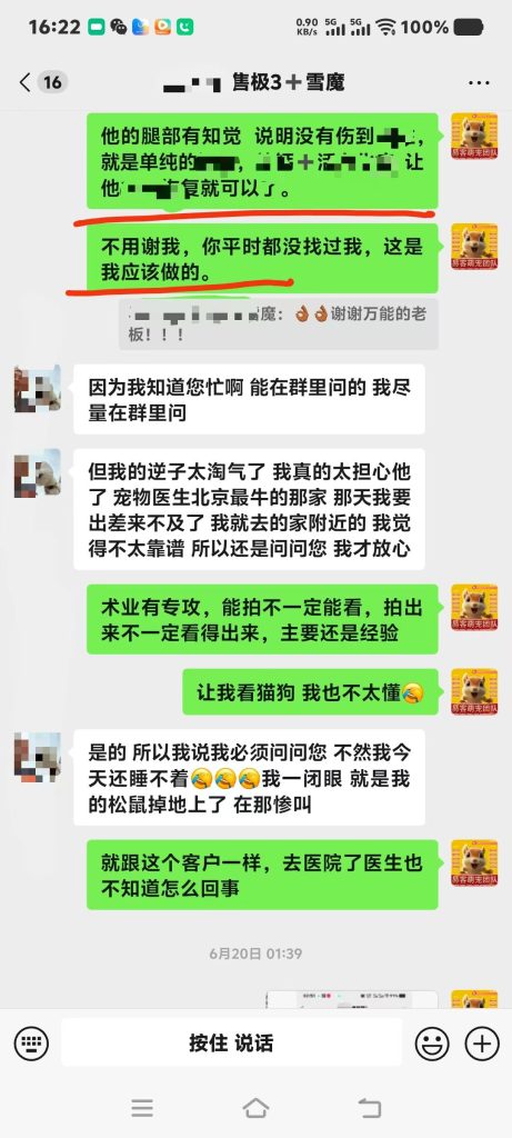 图片[7]-北京空姐的魔王松鼠从高处坠落，后腿瘫痪，去医院拍片查不出任何问题，把小姐姐急哭了，远程协助指导救治，教学用药及用量，直到痊愈。-易客萌宠官方网站