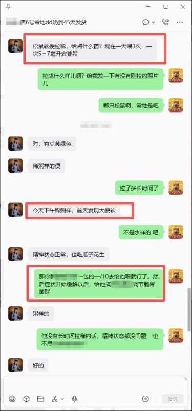 协助天津大哥治疗松鼠不成形绿便➕17🎉-【易客萌宠官网】