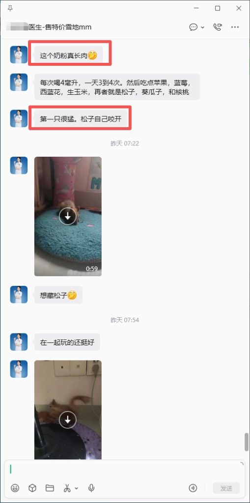 图片[8]-海南小姐姐为了感谢我把雪地松鼠从河北发到广东在托人转折到海南，雪地幼崽到家直接跟我姓，感谢对我家的认可。-【易客萌宠官网】